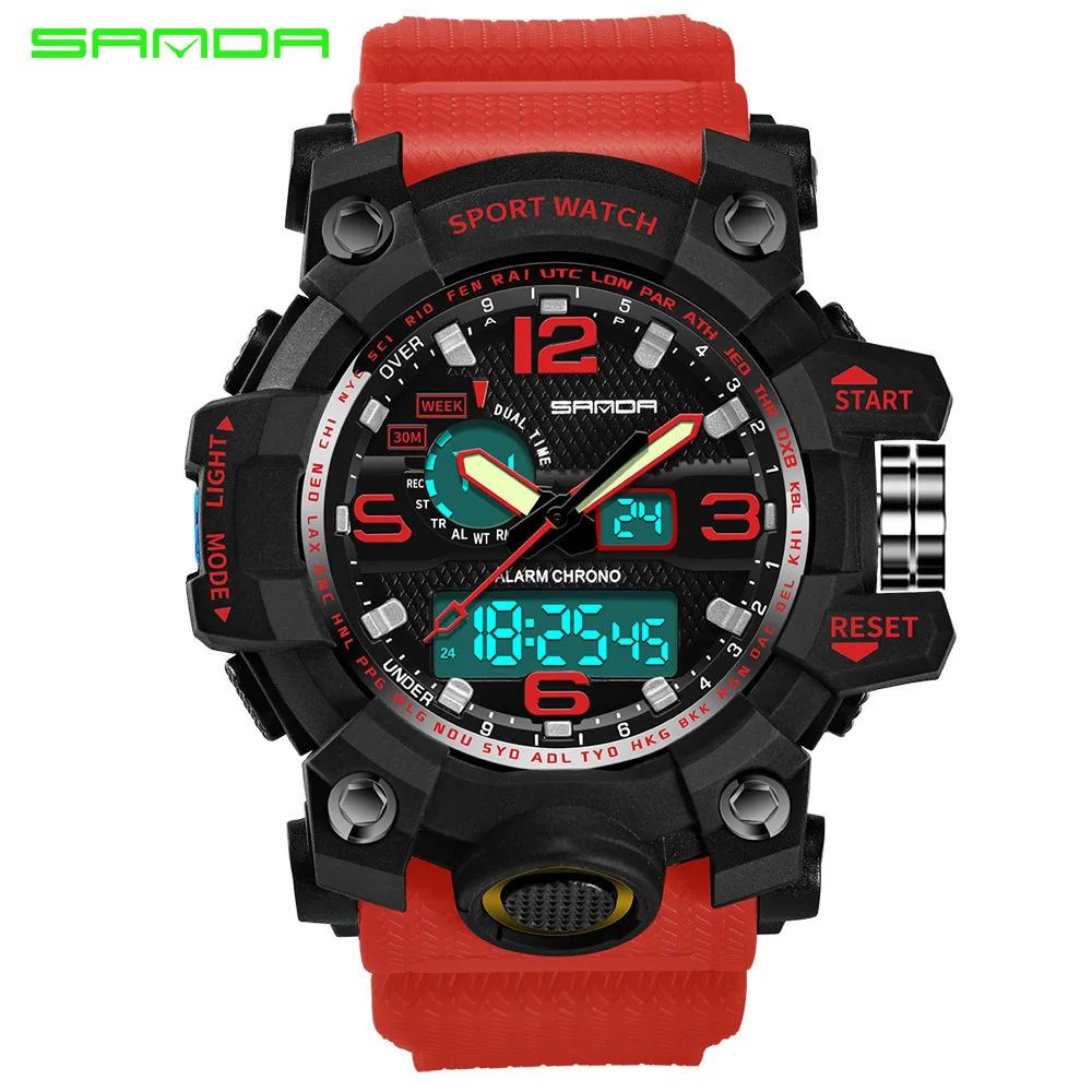 

Sanda SANDA 742 Hot Selling Watch Multi-functional Electronic Watch Waterproof Sports MEN'S Watch LED