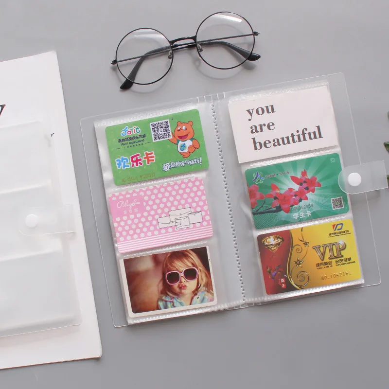 1PC 120 Slot ID Card Holder Card Book Large Capacity Holder Ticket Collection Book Photo Book