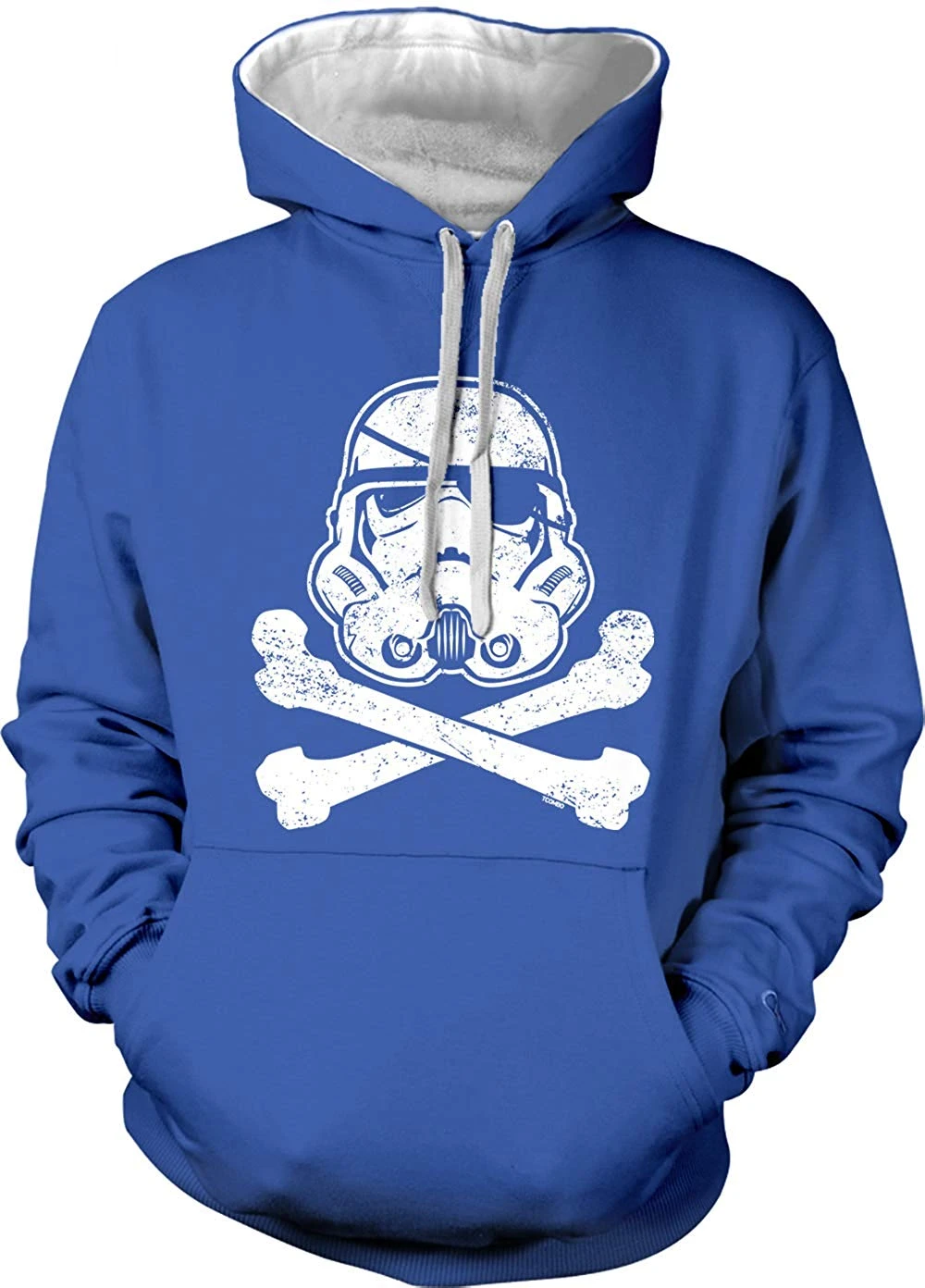 Blue hoodie white strings Clearance