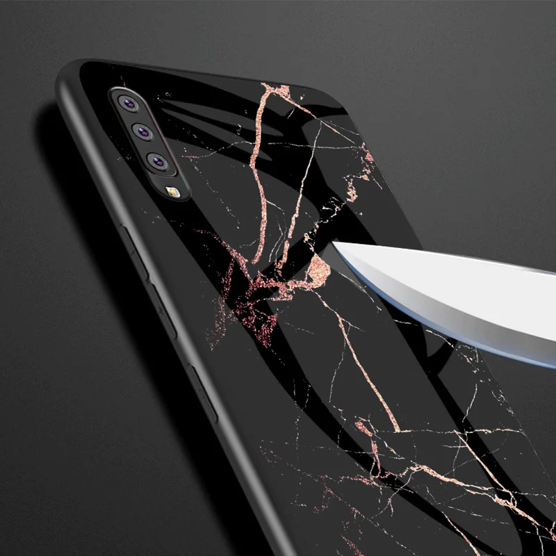 Мрамор закаленное Стекло чехол для samsung Galaxy M30S A50S A70 A10S A20S A30 A40 A60 A80 A90 S9 S8 Примечание 10 плюс S10 5G чехол s