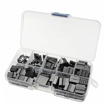 

140PCS/LOT 2.54mm Pin Connector Wire Plug Cable Kit With Box 1P 2P 3P 4P 5P 2*4P 2*5P Plastic Dupont Jumper Wire Housing Female