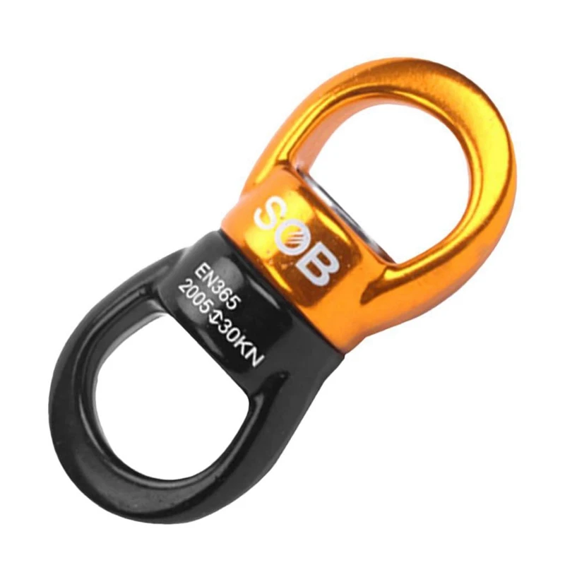 

ABLB--Rock Climbing Swivel Rotor Hook Swivel Ring Rotary Connector For Mountaineering Rescue Application D-Shaped Carabiner