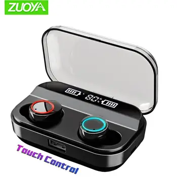 

Wireless Earphones Bluetooth 5.0 Mini TWS Sport Earbuds Touch Control Earphone Gaming Headset with Charging box Display battery