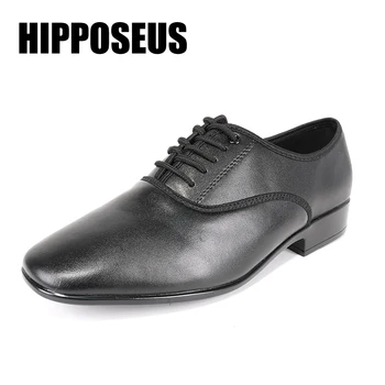 

Men Modern Dance Shoes Leather Rubber Sole Flat Heels Boys Ballroom/Latin/Jazz/Tango Indoor Outdoor Dancing Shoes