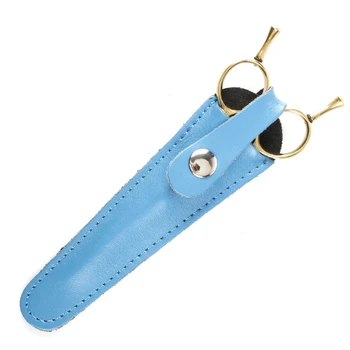 Kaufen 1PCS Leder Haar Scissor Beutel Einzigen Stück Scissor Halter Tasche In Kuh Leder Dauerhaften Einsatz Salon Werkzeuge Tasche Haar Zubehör