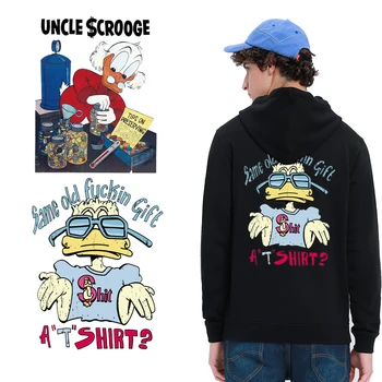 

Funny Duck Patches Iron on Transfer Cartoon Heat Transfer Vinyl Stickers Kids Applique Stripes on Clothes Thermal Press Washable