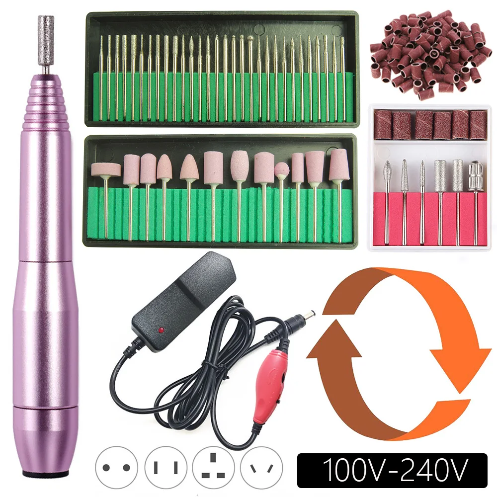 

20000RPM Electric Nail Drill Machine Manicure Set Pedicure Kit Left Hand Nail Drill File Bits Gel Cuticle Remover Polishing Tool