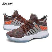Hot Basketball Shoe High Top Breathable Basketball Sneakers Men Training Ankle Boots Outdoor Colorful Plus Size Men Shoes