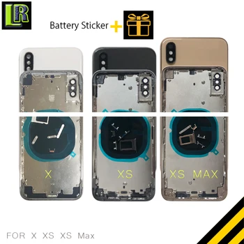 

XS Back Housing for IPhone XS Max Back Cover Housing for iPhone X Glass Middle Chassis Frame Tray Side Key Parts Assembly CE US