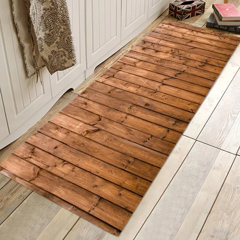 brown boards 4 Деревянные доски, коричневые доски, цветные доски, фланелевые печатные домашние коврики, коврики для ванной комнаты, впитывающие воду, противоскользящие - Цвет: brown boards 4