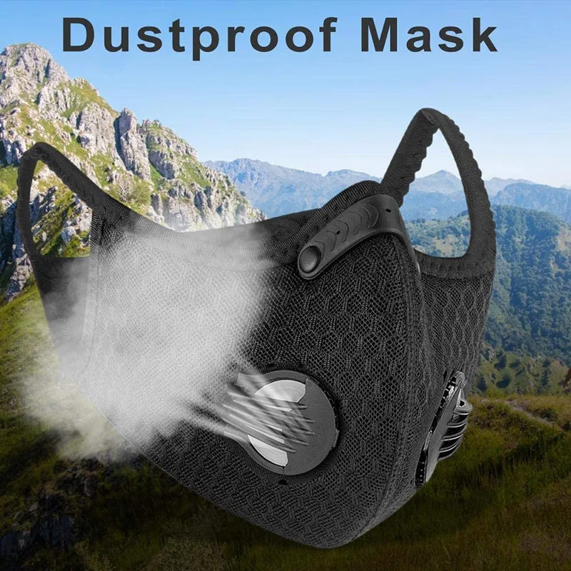 

Activated Carbon Filter Sport Mask Half Face Bicycle Riding Mask Reusable Mask for Cycling Running Training Outdoor Activities