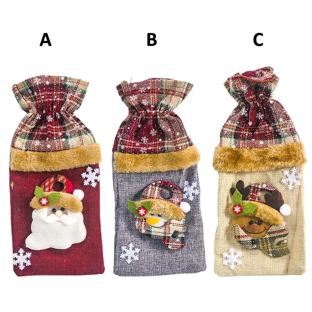 

Christmas Wine Bottle Sweater Holiday Champagne Bottle Cover for Party Dinning-table Bottle Decorations