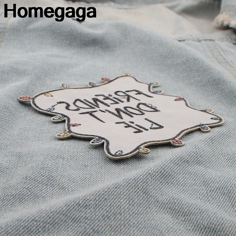 Homegaga странные вещи аппликационные заплатки Сделай Сам Железный На para обуви джинсы сумка рубашка одежда наклейки в стиле панк вышитые значки D2274
