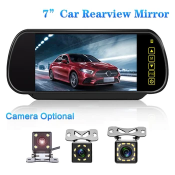 

HD Car Monitor AV Vehicle Display Parking System 7 inch TFT LCD Screen Rearview Mirror+ Night Vision Rearview Reversing Camera