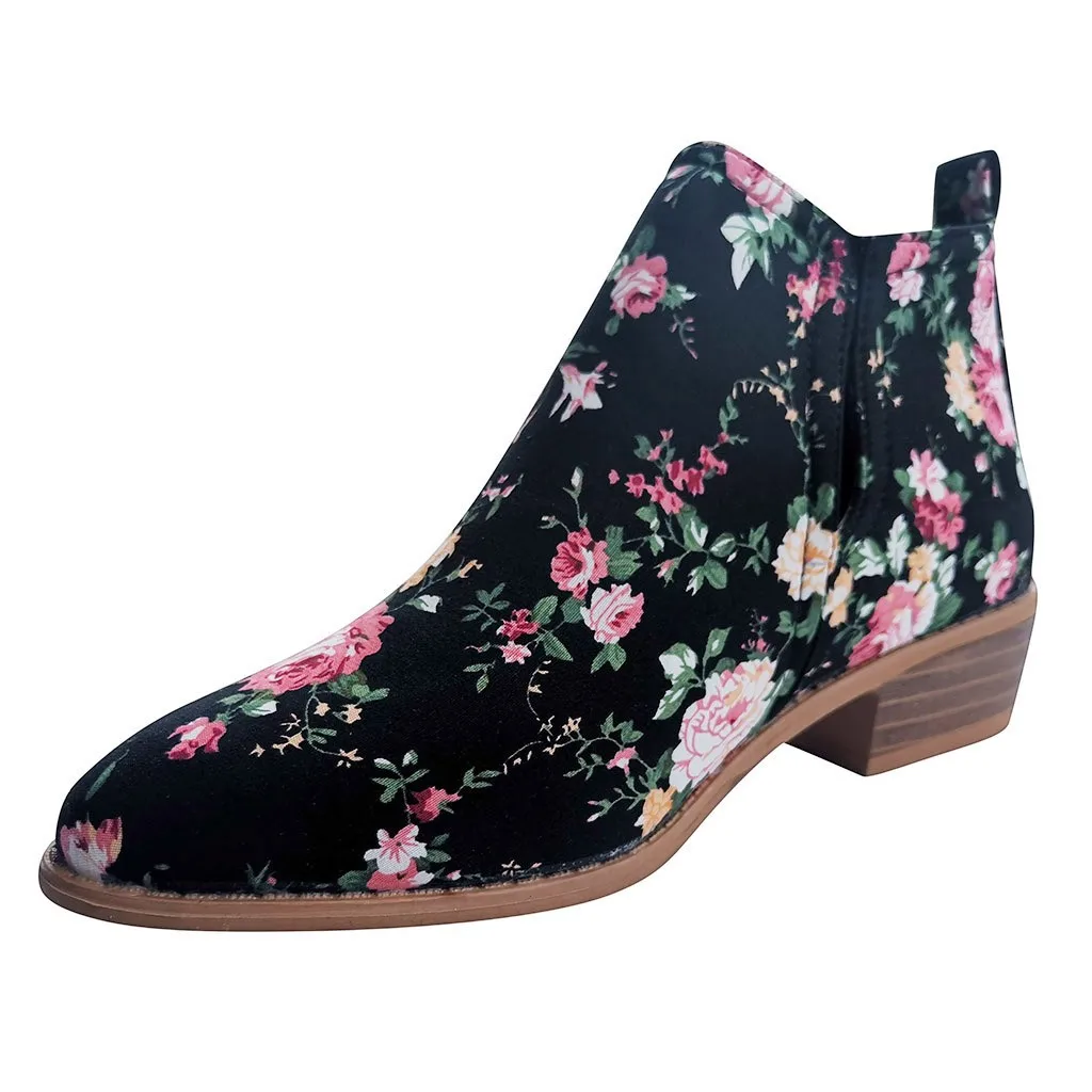 floral booties