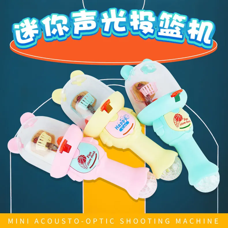 Douyin Стиль Знаменитостей выталкивание Баскетбол ребенок Fingertip Музыка огни ручной Прилавок Настольная игра родитель и ребенок Inte