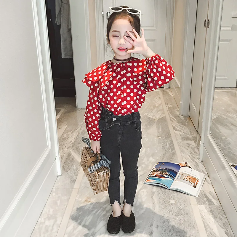 

Fashion Spring Autumn Baby Girls Jeans Kids Casual Korean Style Denim Trousers Toddler Ripped Pants For 4 6 8 10 12 14Years Old