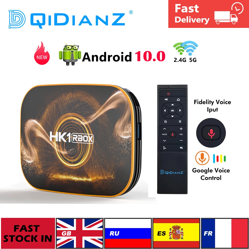 Популярная ТВ приставка HK1 R1 RK3318 DDR3 4K Dual WiFi Youtube медиаплеер pk X96 H96 HK1MAX на ОС Android 10