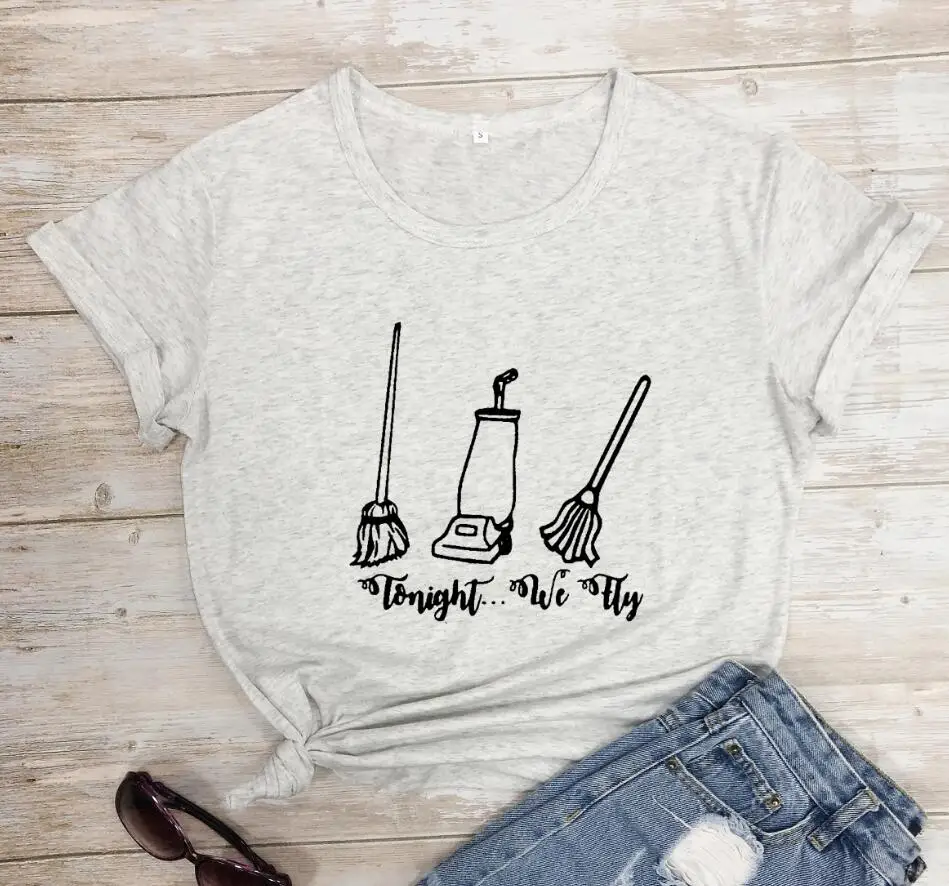 Футболка we fly с забавным графическим принтом ведьмы женская модная Винтажная