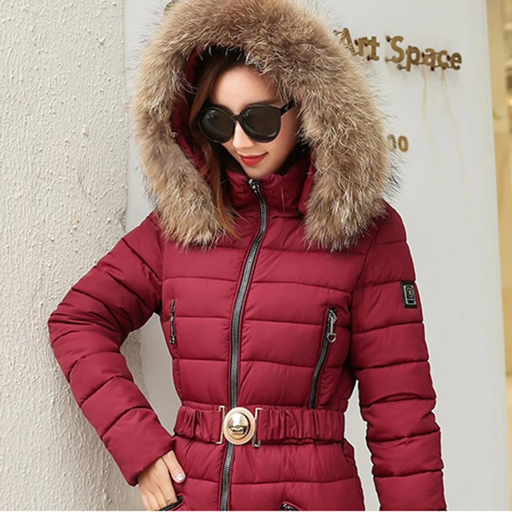 Women Hooded Solid Jumpsuits Elegant Warm Zipper Ski Suit Onesie Snowsuit Coat #4R02 (43)