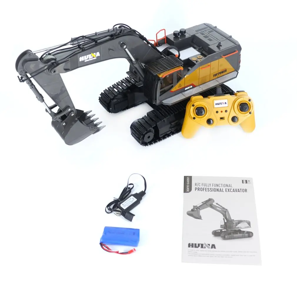 1592 1/14 сплав ведро RC Экскаватор строительная машина игрушка перезаряжаемая имитация экскаватор Дистанционное управление автомобиль подарок для детей