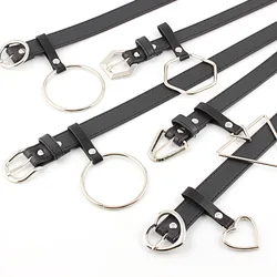 Fashion Metal Geometric Buckle Pin Belt For Women Wild Long Pu Leather Waist Strap Ladies Jeans Trousers Pants Casual Waistband