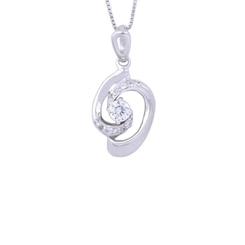 

Crystal Round Swirl Necklaces For Women 925 Sterling Silver Zircon Spin Stripe Pendant Wedding Fashion Jewelry Gifts