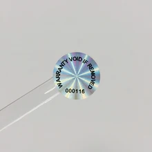 Holographic 3D Anti-Counterfeiting Sticker, Tamper-Proof VOID Label, Customized Logo Serial Number, 2000pcs, 15x15mm