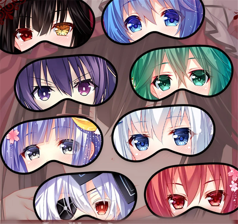 1pcs-Anime-DATE-A-LIVE-Cartoon-Tokisaki-Kurumi-Printed-Eye-Mask-Sleeping-Eyepatch-Cosplay-Prop-Decor
