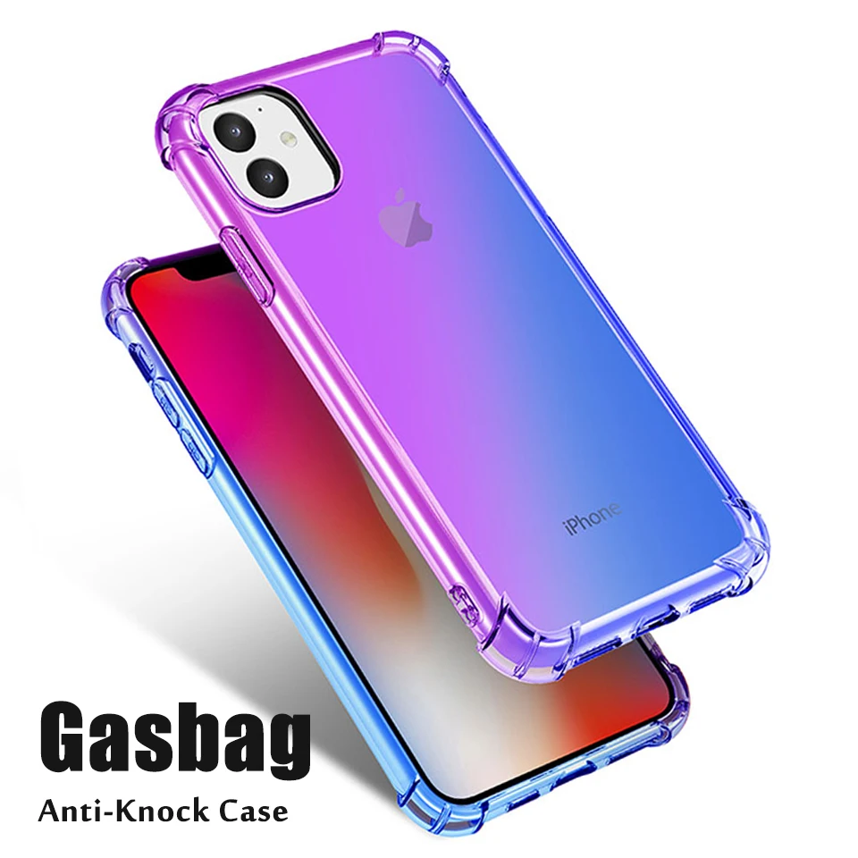 

Gradual Change Color case for iPhone 11 case on iPhone 11 pro Protector shell Transparent Back Cover for iPhone 11 pro max case