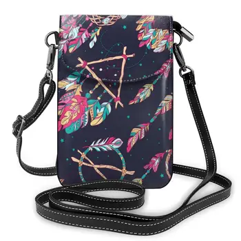 

OLN New 2020 Women Messenger Shoulder Straps Bag Boho Dreamcatcher Card Holders Cell phone Pocket Handbag Ladies Phone Purse