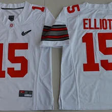 Ohio State Buckeyes Ezekiel Elliott 15 Diamond Quest-белый размер S, M, L, XL, 2XL, 3XL ДЖЕРСИ