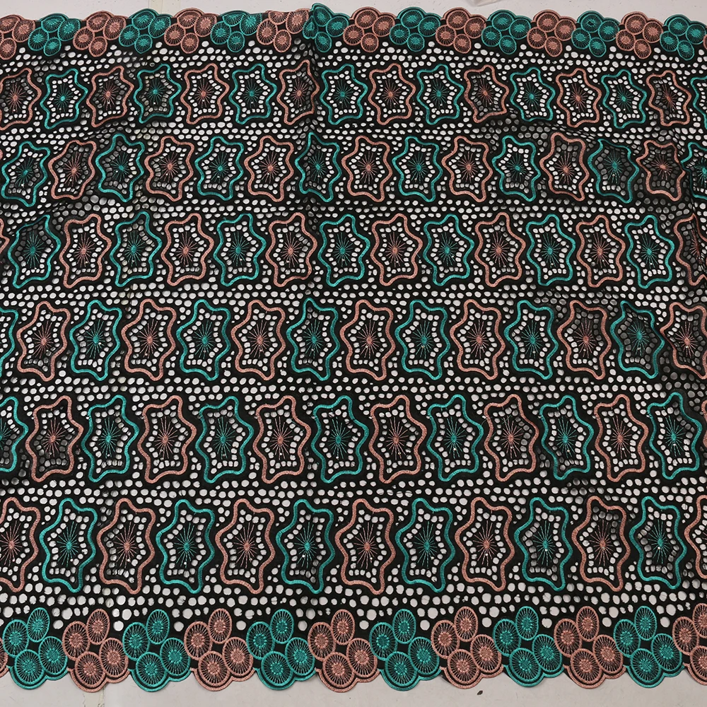 2019 Swiss Voile Lace In Switzerland High Quality African 100%Cotton Lace Fabric With Stone Nigerian Every Dress Party QF3171B-2