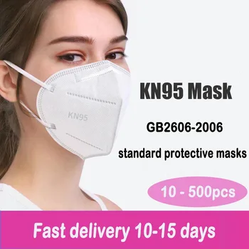 

1-500pcs adult face mask ffp2mask protective mask mondmasker kn95 mask dropshipping 10day to Spain kn95 mascarillas certificadas