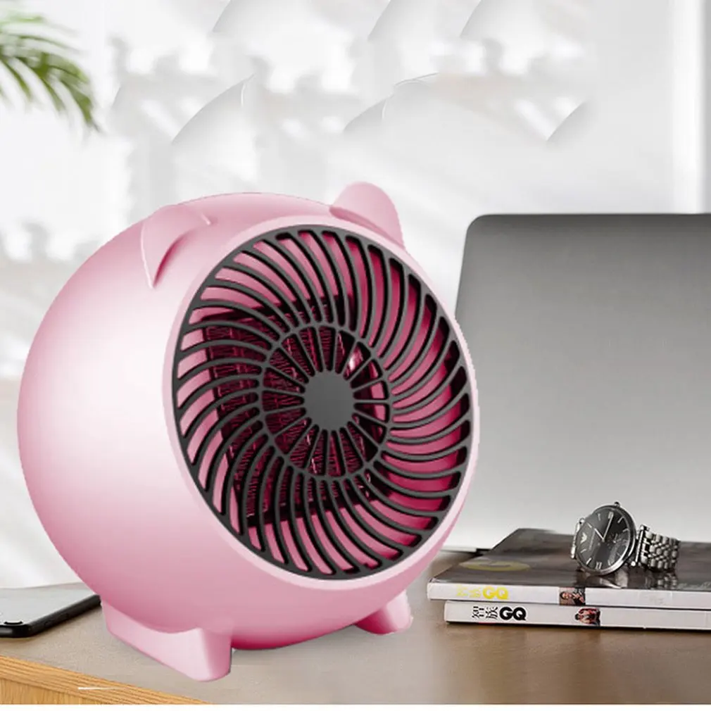 Mini 250W Space Heater Portable Winter Warmer Fan Personal Electric Heater for Home Office Ceramic Small Heaters US/ EU Plug