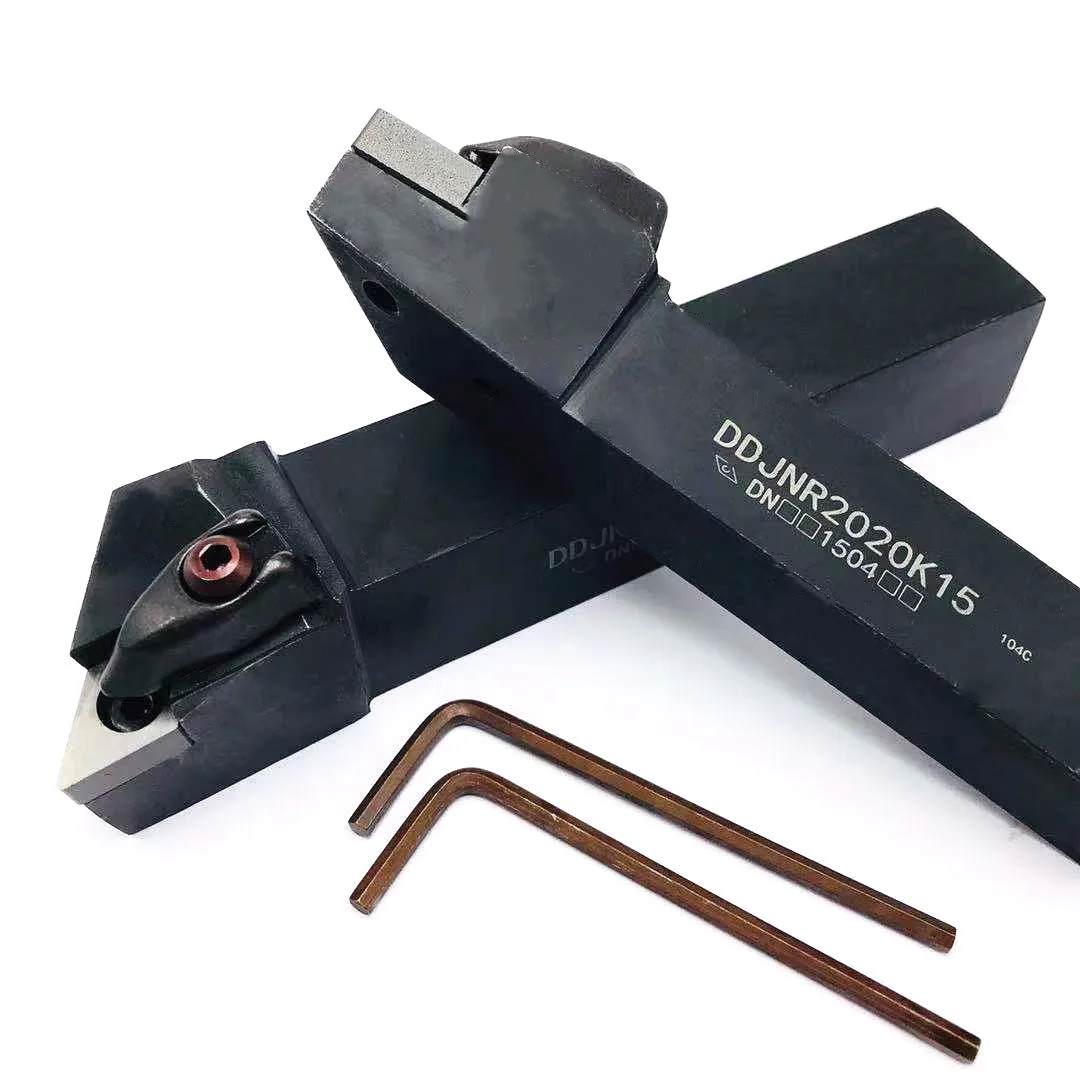 

DDJNR DDJNR2525M15 / DDJN2020K15 external turning tool holder and DNMG1504 cemented carbide insert used in combination with DNMG