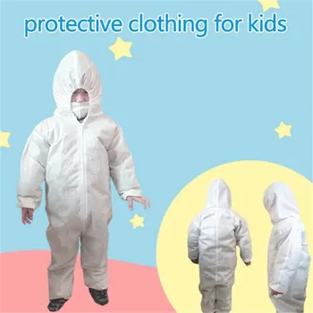 

Kids Isolation Gown Anti-epidemic Antibacterial Plastic Closures Isolation Suit Protective Suit Dust-proof Coveralls Antistatic