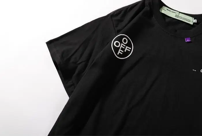 "99" граффити стрелы Off-White OW для мужчин и женщин унисекс пара влюбленных моделей хлопок Повседневная мода короткий рукав круглый вырез Футболка
