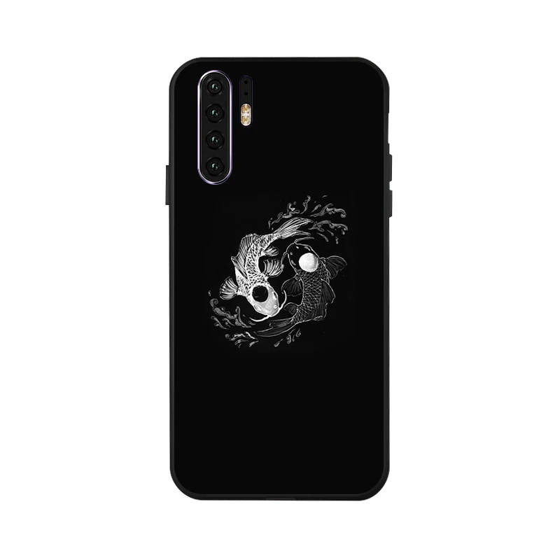 3D DIY Окрашенный черный чехол huawei P30 P20 Pro Чехол Силиконовый задний Чехол для huawei P20 Lite P10 PLUS P30 Lite чехол s чехлы бампер - Цвет: X090