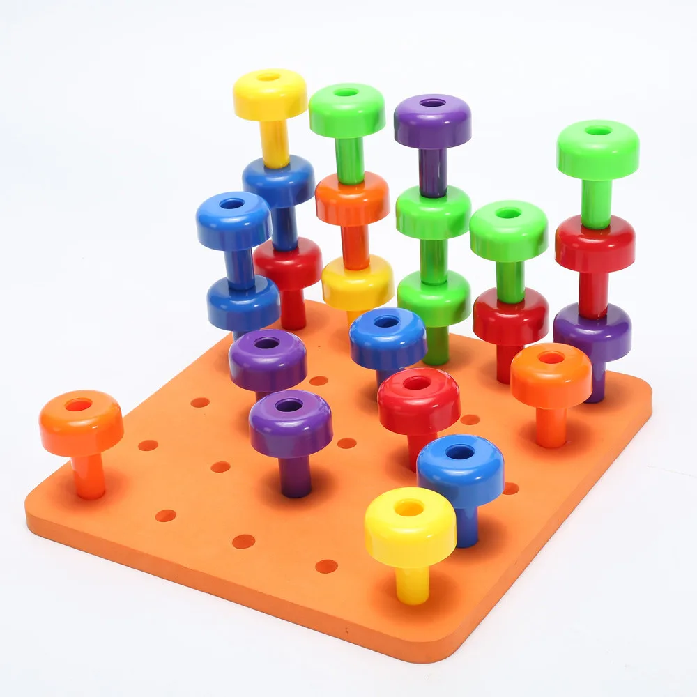 

Building Block Brick Toys For Kids 30PCS Peg Board Set Montessori Therapy Fine Motor Toy for Toddlers Pegboard Educational toys