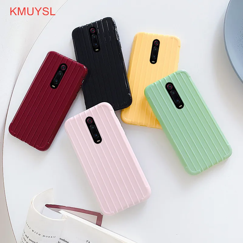 

Solid Color Suitcase Case For Xiaomi Redmi Note 7 6 K20 Pro 6A 5 Plus GO Silicone Cover For Xiaomi Mi A3 A2 8 Lite CC9e 9t mi 9
