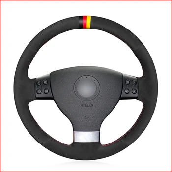 

Black Suede Hand Sew Steering Wheel Cover for Volkswagen Golf 5 Mk5 VW Passat B6 Jetta 5 Mk5 Tiguan 2007-2011