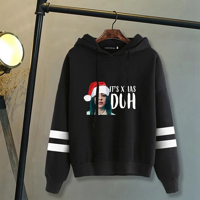 Billie Eilish осенне-зимние женские толстовки с капюшоном, Женский пуловер с буквенным принтом, повседневное пальто