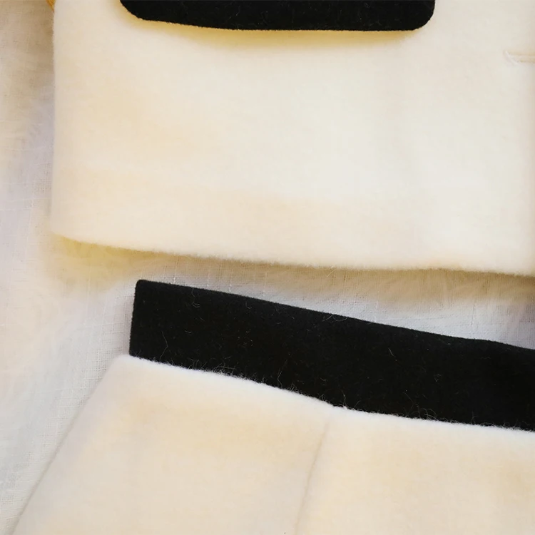 SWEETXUE/осенне-зимний модный шерстяной комплект из 2 предметов, короткая куртка с жемчужной пряжкой+ высокая юбка с тонкой талией, Теплый Женский костюм