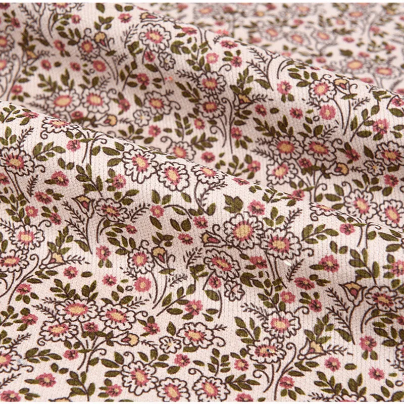 Half Meter Autumn Winter New Design Little Flower Print Cotton Corduroy Fabric For Shirt Coat Face Shoe Surface T1498 Half Meter Autumn Winter New Design Little Flower Print Cotton Corduroy Fabric For Shirt Coat Face Shoe Surface T1498