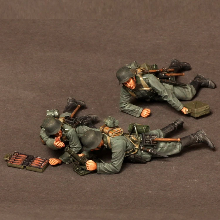 1/35 Смола Модель Строительный набор фигурка воины команда