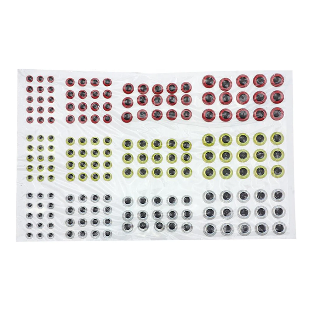  183pcs Waterproof Fishing Lure Eyes 3D Holographic Eyes Fly Tying Jigs Crafts DIY Fly Fishing Accessories 5mm/4mm/3mm/2mm 
