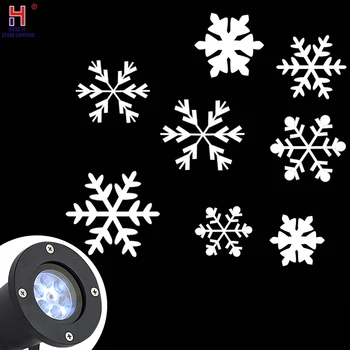

Snowfall Led Light Projector Christmas Rotating Snowflake Lamp Auto Snow Effect Light For Garden Ballroom Party Halloween