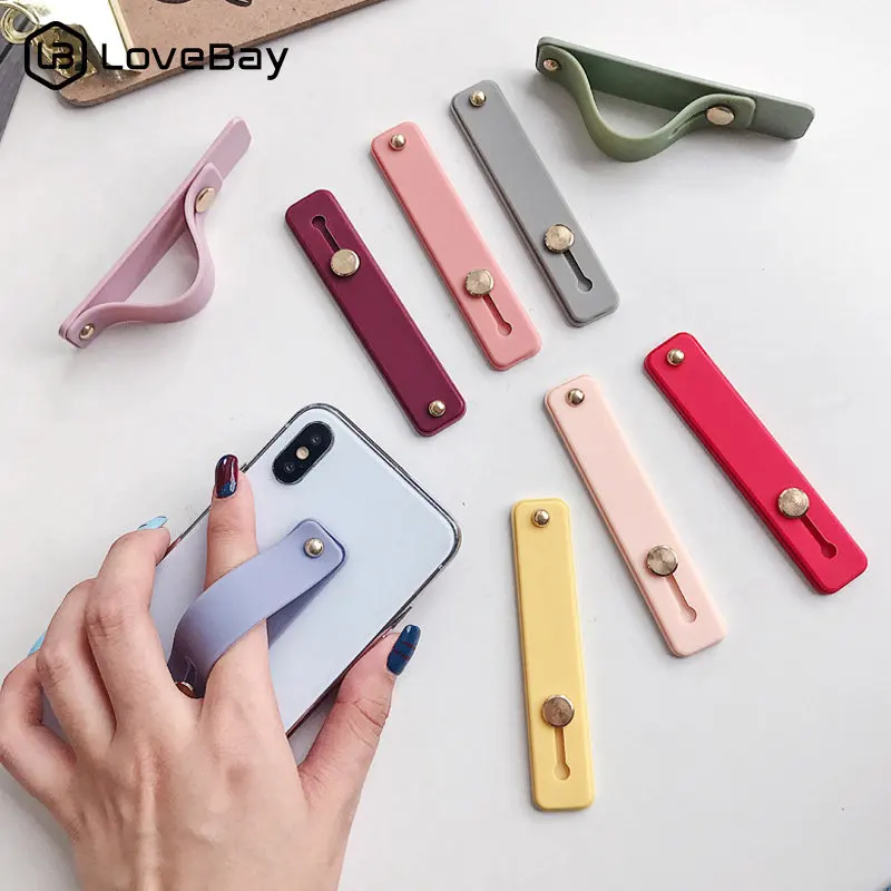 

Lovebay Wrist Strap Phone Stand Holder For iPhone 11 Pro Max X XR XS Max 7 8 6 6s Plus Solid For Huawei For Samsung For Xiaomi