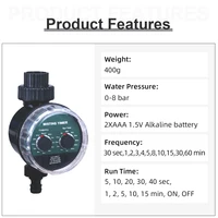 Misting Ball Valve Seconds Watering Timer Automatic Electronic Water Timer Home Garden Controller #21025M2 2